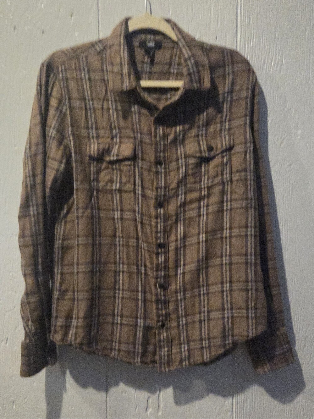 Paige Brown Plaid Long-Sleeve Men’s Shirt